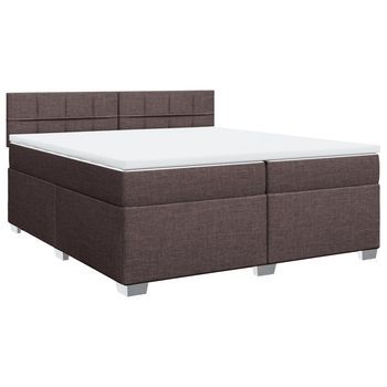 Cama Tapizada 200x200x100,5 Cm Tejido - Marrón