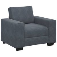 sillon de terciopelo gris oscuro 60 cm cfw339555