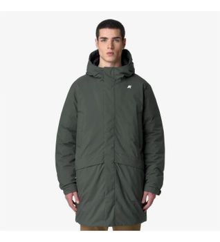 K-way para hombre. K8133FW Chaqueta Jarno Twill Marmotta verde (M), Casual, Poliuretano