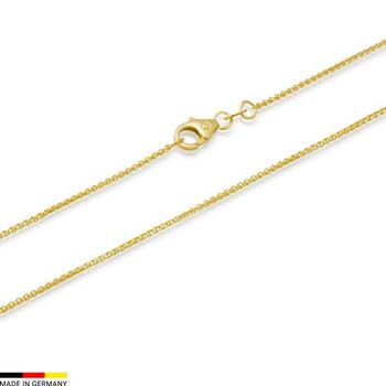 Cadena eslabones espiga hueco oro de 14 quilates 45cm