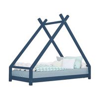cama tipi infantil tahuka 90 x 190 azul marino