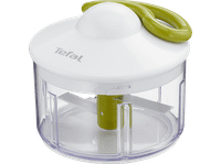 picadora - tefal 5 second k1330404 05 l cuchillas acero inoxidable sistema de bloqueo base antideslizante manual blanco y verde