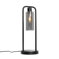 lampara de mesa vidrio negro