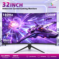 monitor curvo para juegos ktc 32 1500r h32s17 popular 2560x1440 qhd 180hz 169 eled 99 srgb hdr10 tiempo de respuesta de 1 ms mprt compatible con freesync y g-sync usb hdmi 20 2xdp 14