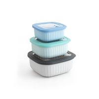 set 3 recipientes hermeticos plastico