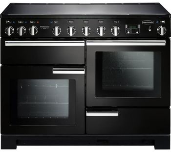 RANGEMASTER Professional Deluxe 110 Induction Range Cooker - Black & Chrome, Black