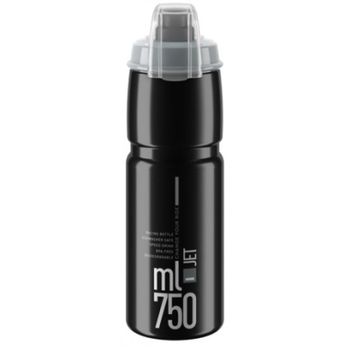 ELITE | Bidón De Hidratación JET PLUS 750ml -negro - La botella de agua JET PLUS es la botella Elite Jet en material plástico biodegradable con tapa protectora
