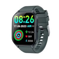 cool smartwatch amoled curved silicona gris oscuro