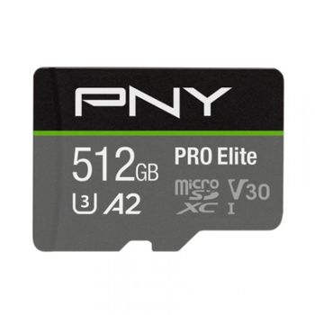 PNY Pro Elite microSDXC 512GB UHS-I U3 Clase 10