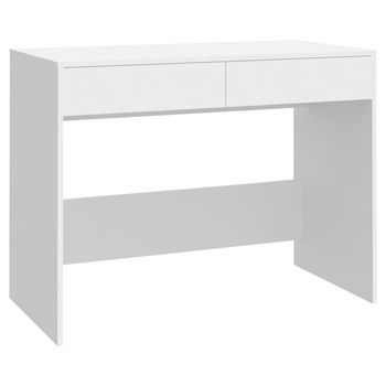 Mesa De Escritorio | | Escritorio De Despacho | Escritorio De Madera Contrachapada Blanco 101x50x76,5 Cm