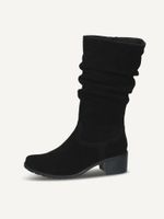 caprice bootie black made of leather with block heel size 42