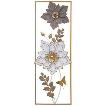 Mural Decorativo De Pared De Metal 31,1x89,5x5,7