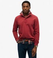 superdry para hombre m2014093a sudadera cotton classic pique henley rojo xxl casual algodon manga larga