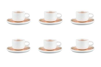 Taza 20cl y platillo ø15cm - 12 piezas - rosa empolvado