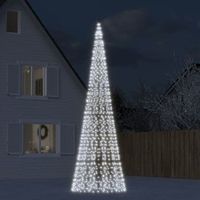 arbol de navidad  decoraciones de navidad en asta de bandera 1534 led blanco frio 500 cm cfw313954