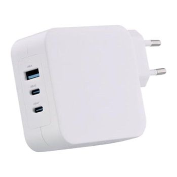 Cargador TnB GaN 100W USB-C USB-A Blanco