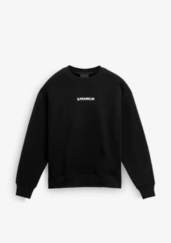 Sudadera Sin Capucha Unisex Con Cuello Redondo - D.Franklin - Crewneck Binary Oversize Sweatshirt Black - Talla - Color Black - Sudaderas Sin Capucha de Hombre y Mujer