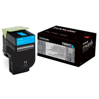 Lexmark 700H2 Original Cyan High Capacity Toner Cartridge (70C0H20)