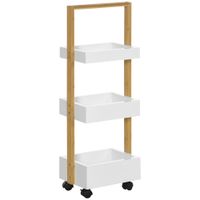 carrito auxiliar 28x18x75 cm blanco