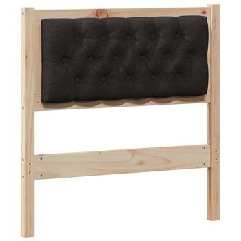 Cabecero Otro Marrón Y Negro 80 Cm Madera Maciza De Pino
