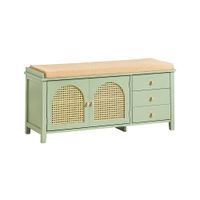 banco zapatero con 2 puertas y 3 cajones madera verde