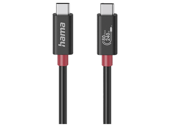 Cable USB-C - Hama 00200799, E-Marker, a USB-C, 1m, 240 W, Negro