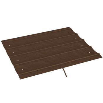Outsunny Techo de Repuesto Retráctil 3x2,5 m para Marco de 3x2 m Toldo de Tela Solo para Cenador Jardín con 8 Orificios Café