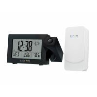 explore scientific reloj despertador con proyeccion negro