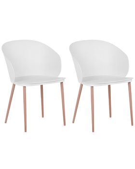Conjunto de 2 sillas de comedor  blanco