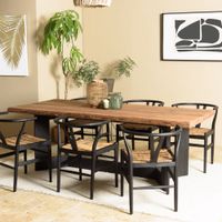 mesa de comedor rectangular 220 x 100 cm madera de pino reciclado