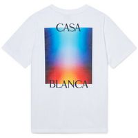 casablanca camiseta gradient stacked logo t-shirt white para mujer