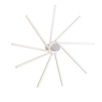 lampara de techo mikado con luces orientables en metal y aluminio lacado en blanco con led integrado 5 max 85 bl276-pl9-bc
