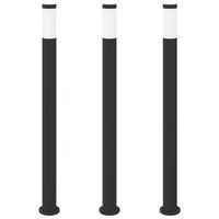 balizas de luz 3 unidades 110 cm acero inoxidable ip44 vidaxl