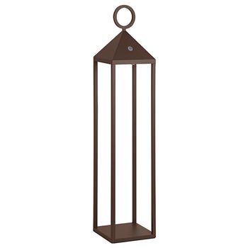 Lámpara de mesa de aluminio corten 2,2w 67cm rossini illuminazione