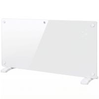 homcom estufa electrica 2000w termoconvector electrico de pared y suelo compatible con alexa y google home blanco
