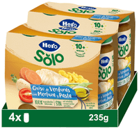 hero solo tarrito guiso de verduras con merluza con trocitos 10m 4x235 gr