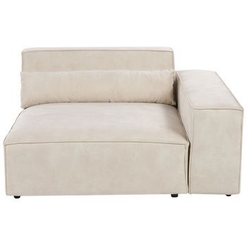 Módulo Esquinero De Sofá Moderno 1 Plaza Tapizado De Terciopelo Beige Hellnar