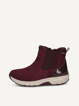 CAPRICE Chelsea boot, red, made of Leather and synthetic without heel, Size 40