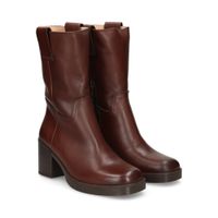 unisa botas con tacon mujer - marron talla 40