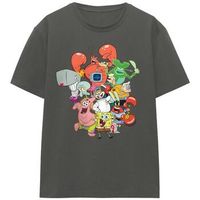 spongebob squarepants tops y camisetas the whole gang para mujer