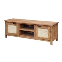 mueble tv teca reciclada ratan 140x45x50 3630