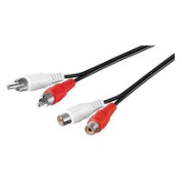 goobay cable 2xrca machohembra 5m negro