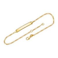 pulsera grabable 14 quilates decoracion borde dorado
