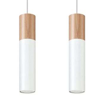 Lámpara colgante vira blanco, 2 luces