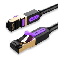 cable de red vention icdbh cat7 2m sftp rj45 chapado en oro negro