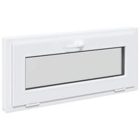 ventana de sotano risor 90 x 40 cm pvc y vidrio blanco vidaxl