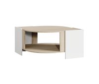 mesa de centro klipsari 75x75x40 cm - travertino encasa