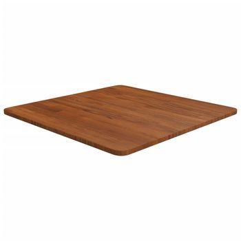 Tablero De Mesa Cuadrada Madera Roble Marrón Oscuro 60x60x1,5cm Vidaxl
