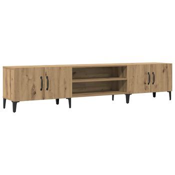 Mueble De Tv Madera De Ingeniería Roble Artisian 180x31,5x40 Cm Vidaxl