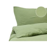 conjunto de funda de edredon moderna de muselina de algodon 150 x 200 cm verde sumner